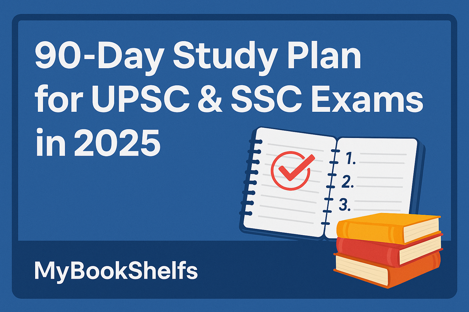 Crack UPSC or SSC exams in 2025 with this expert 90-day study plan. Includes daily schedule, must-read books, and mock test strategy.