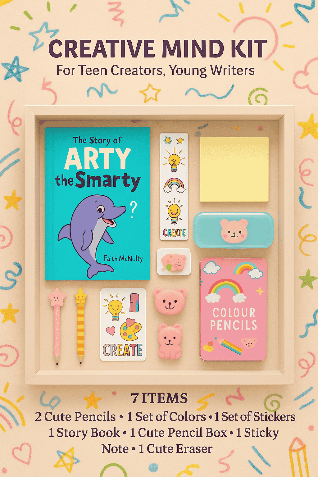 Creative Mind Kit – Stationery & Story Bundle for Kids
